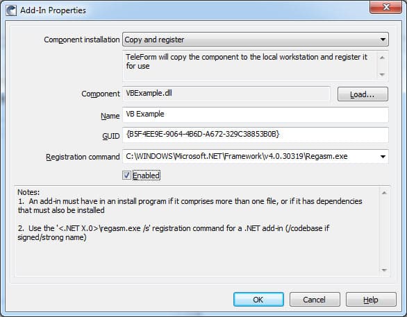 TeleForm-faq-vba-add-in-properties