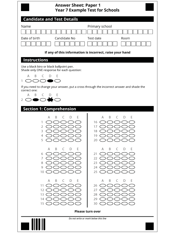 Use existing OMR sheet