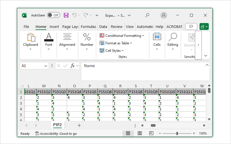Exporting Data