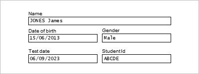 Pre-printed (personalised)  papers